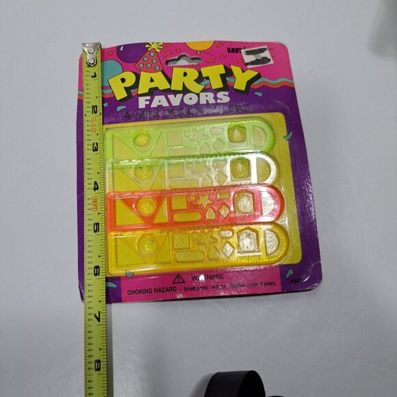 Party Favors Stencil Rulers Plastic Multicolor Birthday Pinata Stocking Stuffers - Picture 6 of 10